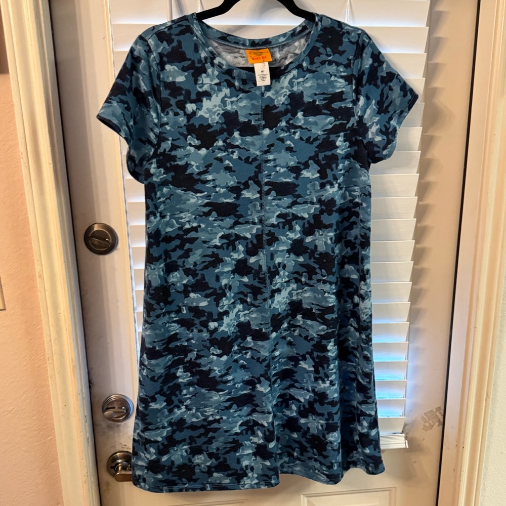 Ruby Rd. Blue Camouflage Mini Dress